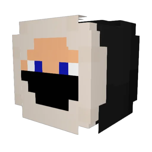 Matke4 Minecraft avatar head, 3D render