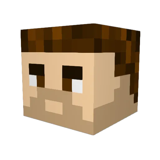Matkils Minecraft avatar head, 3D render