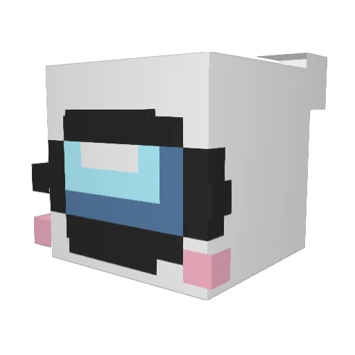 Matklos Minecraft avatar head, 3D render