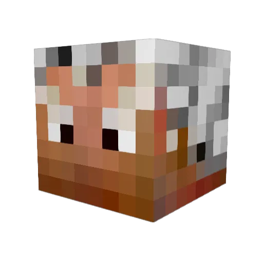 Matlocke Minecraft avatar head, 3D render
