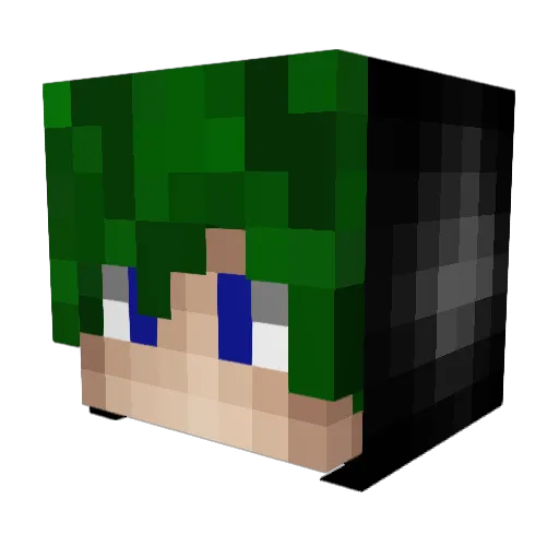 Matlockt Minecraft avatar head, 3D render