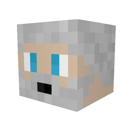 Matmatxx Minecraft avatar head, 3D render