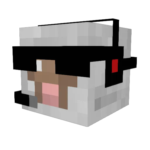 Matmout9 Minecraft avatar head, 3D render