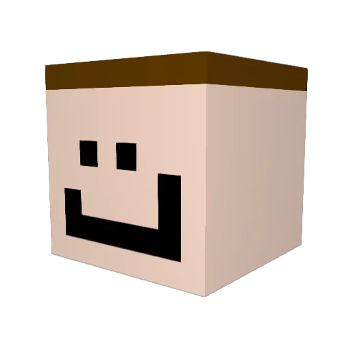 Matmutte Minecraft avatar head, 3D render
