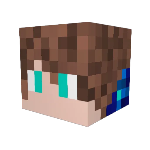 Matnatsu Minecraft avatar head, 3D render