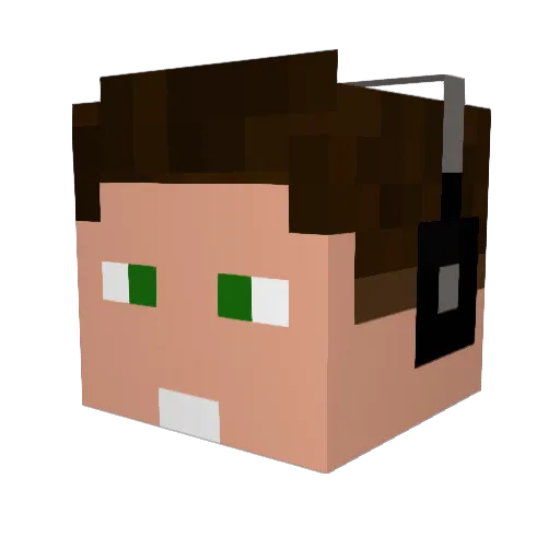 Mato6 Minecraft avatar head, 3D render
