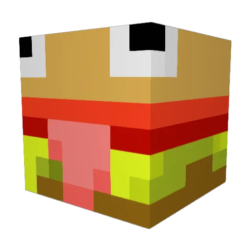 MatoMatak Minecraft avatar head, 3D render