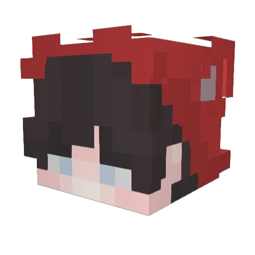 Matoarator Minecraft avatar head, 3D render