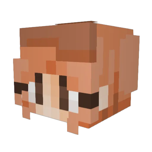 MatouxLive Minecraft avatar head, 3D render