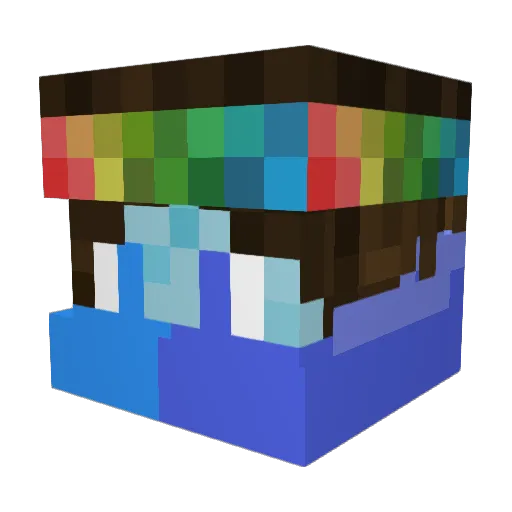 Matrat_ Minecraft avatar head, 3D render