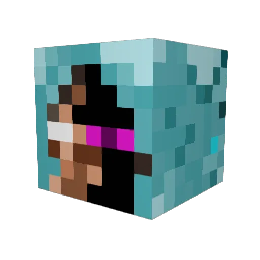 Matri3x Minecraft avatar head, 3D render