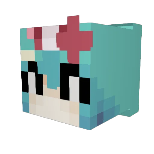 Matricule Minecraft avatar head, 3D render