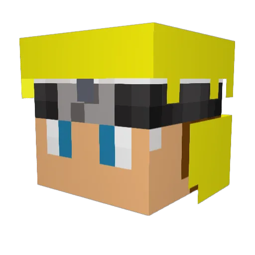 MatrixJr Minecraft avatar head, 3D render