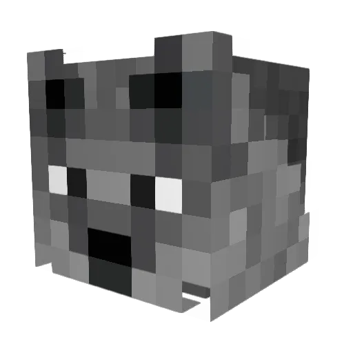 MatrixWolf Minecraft avatar head, 3D render