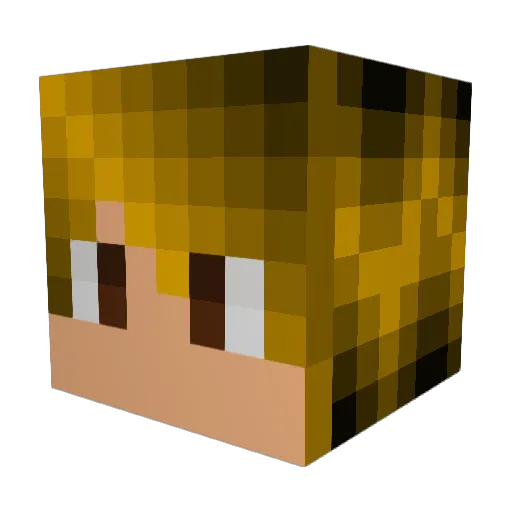 Matrix_R Minecraft avatar head, 3D render
