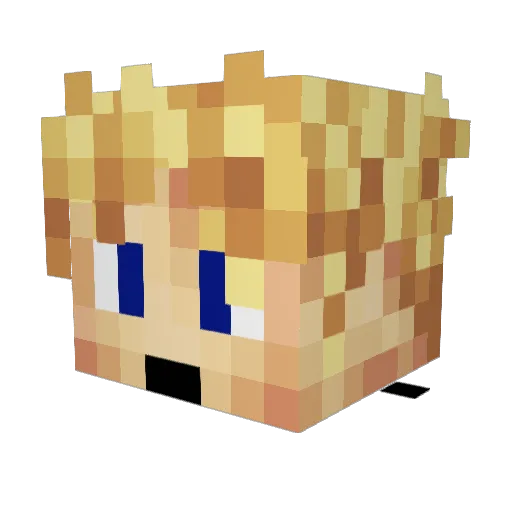 Matrollers Minecraft avatar head, 3D render