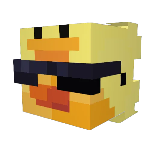 Matropode Minecraft avatar head, 3D render