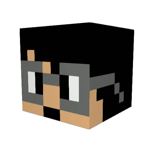 Matroz Minecraft avatar head, 3D render