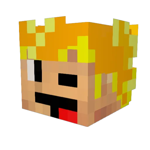 Matruner Minecraft avatar head, 3D render