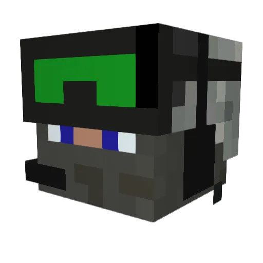 MatsBDJ Minecraft avatar head, 3D render