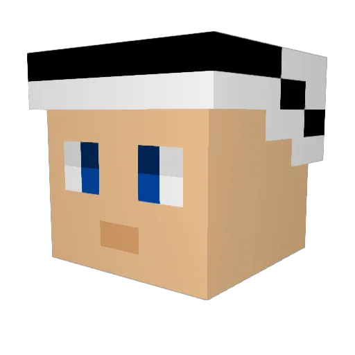 MatsHansen Minecraft avatar head, 3D render