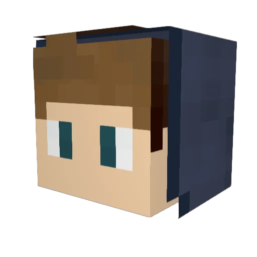 MatsPolo Minecraft avatar head, 3D render