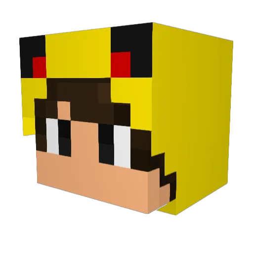 Matsashi Minecraft avatar head, 3D render