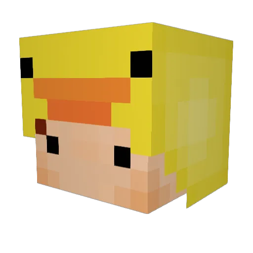 MatscheKlatsche Minecraft avatar head, 3D render