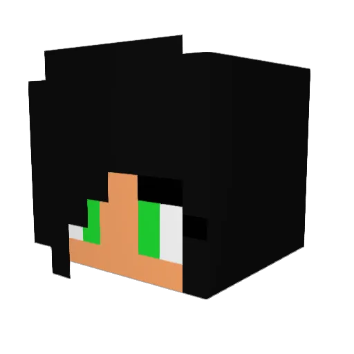 Matschnemon Minecraft avatar head, 3D render
