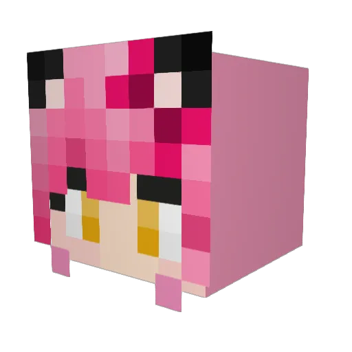 MatsoeGD Minecraft avatar head, 3D render