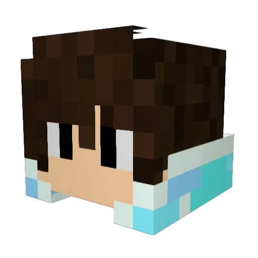 MatsuGhost Minecraft avatar head, 3D render