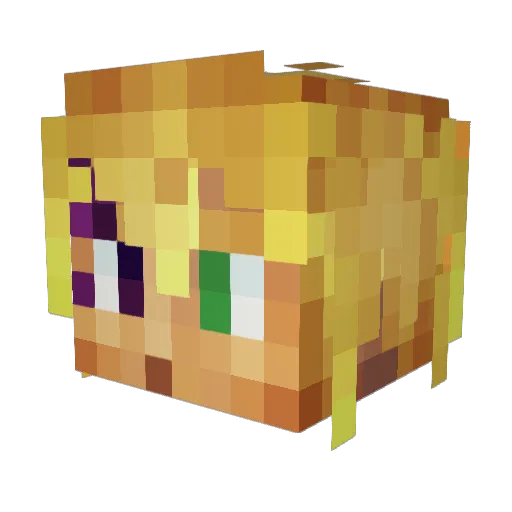 MatsuVee Minecraft avatar head, 3D render