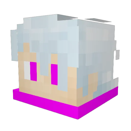 MatsukaamiGx Minecraft avatar head, 3D render