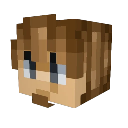 MatsuriWave Minecraft avatar head, 3D render