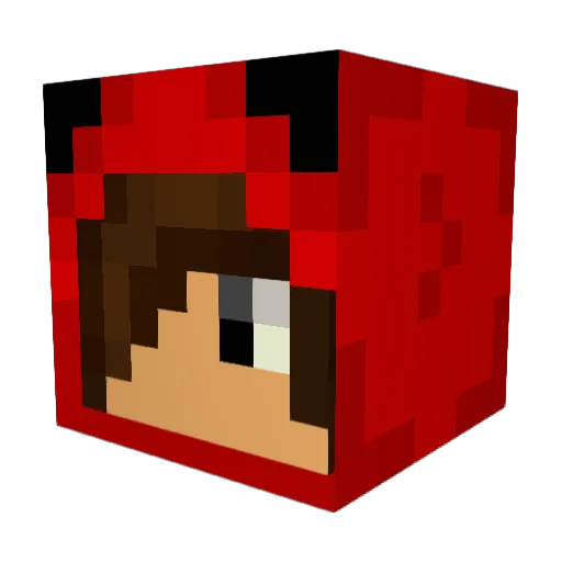 Matsuryu Minecraft avatar head, 3D render