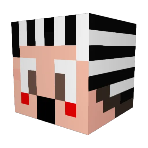 Matt3 Minecraft avatar head, 3D render