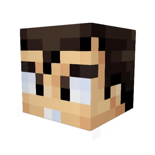 MattAPoo Minecraft avatar head, 3D render