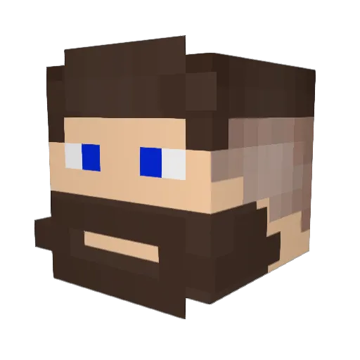 MattBearLV Minecraft avatar head, 3D render
