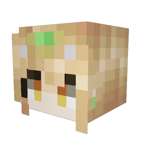 MattButtT Minecraft avatar head, 3D render