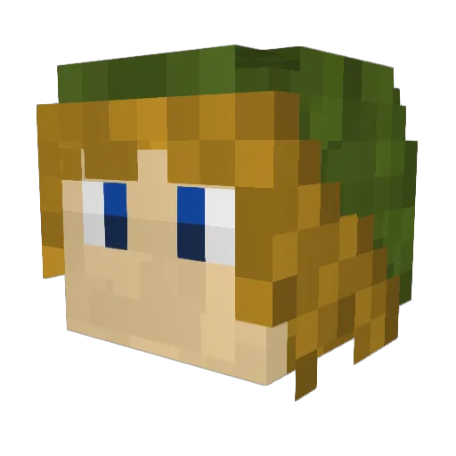 MattClayton Minecraft avatar head, 3D render