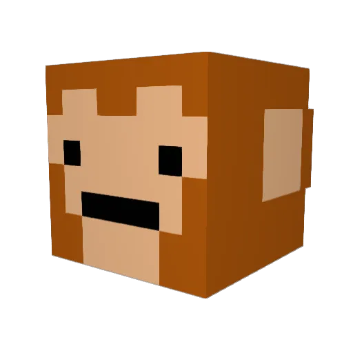 MattDaManiac Minecraft avatar head, 3D render