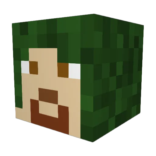 MattDashMaster Minecraft avatar head, 3D render