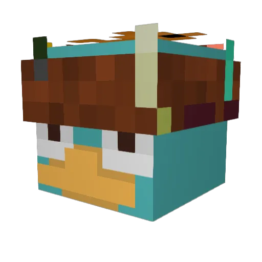 MattDog2009 Minecraft avatar head, 3D render
