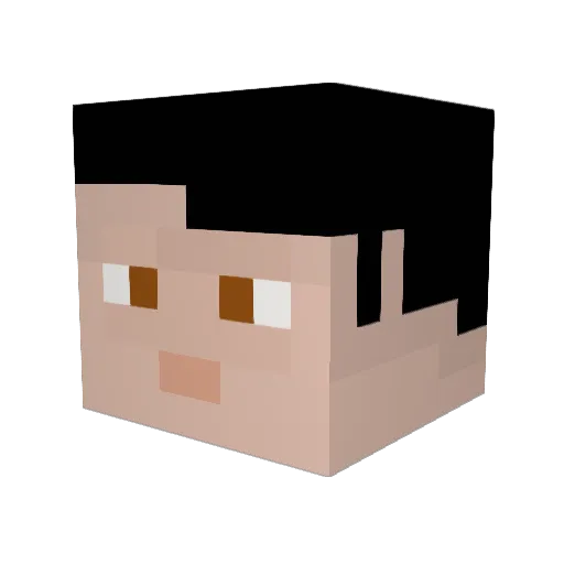 MattFairman Minecraft avatar head, 3D render