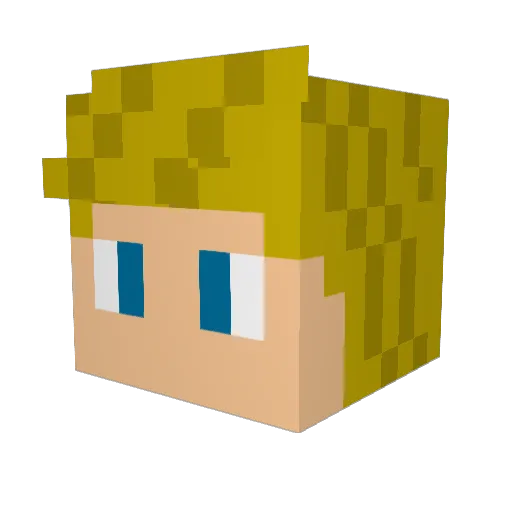 MattFilms Minecraft avatar head, 3D render