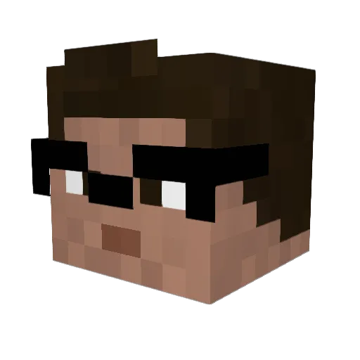 MattFlew Minecraft avatar head, 3D render
