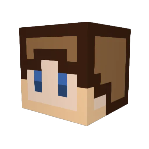 MattGray1321 Minecraft avatar head, 3D render