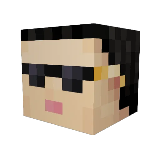 MattGross Minecraft avatar head, 3D render