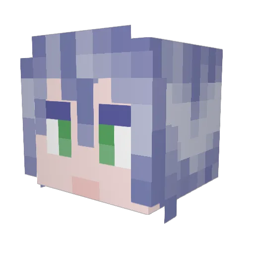 MattLoser Minecraft avatar head, 3D render