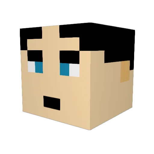 MattNoHoes Minecraft avatar head, 3D render